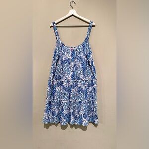 Lilly Pulitzer Loro Swing Mini Dress Cotton Vacation Travel Summer Women XXL